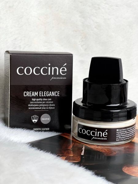 COCCINE KREM ELEGANCE Крем для взуття Ексклюзивний догляд Нейтральний+губка 50мл 5907546511685 фото