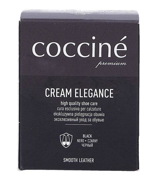 COCCINE KREM ELEGANCE Крем для взуття Ексклюзивний догляд Чорний+губка 50мл 5907546511692 фото