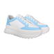 Кросівки жіночі шкіряні біло-блакитні L024 243865 /6 фото 2