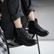 Кросівки жіночі високі чорні шкіряні на байці 122/5 122/5- F.Bl.aut фото 1